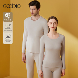 GDB2422 加绒加厚秋GDB2421 男女保暖内衣套装 羊毛蚕丝秋衣秋裤