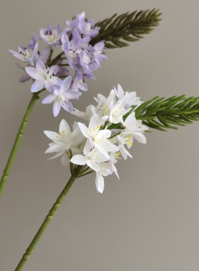 仿真花天鹅绒春色小雀梅花家居婚庆插花配材仿真圣心百合假花批发
