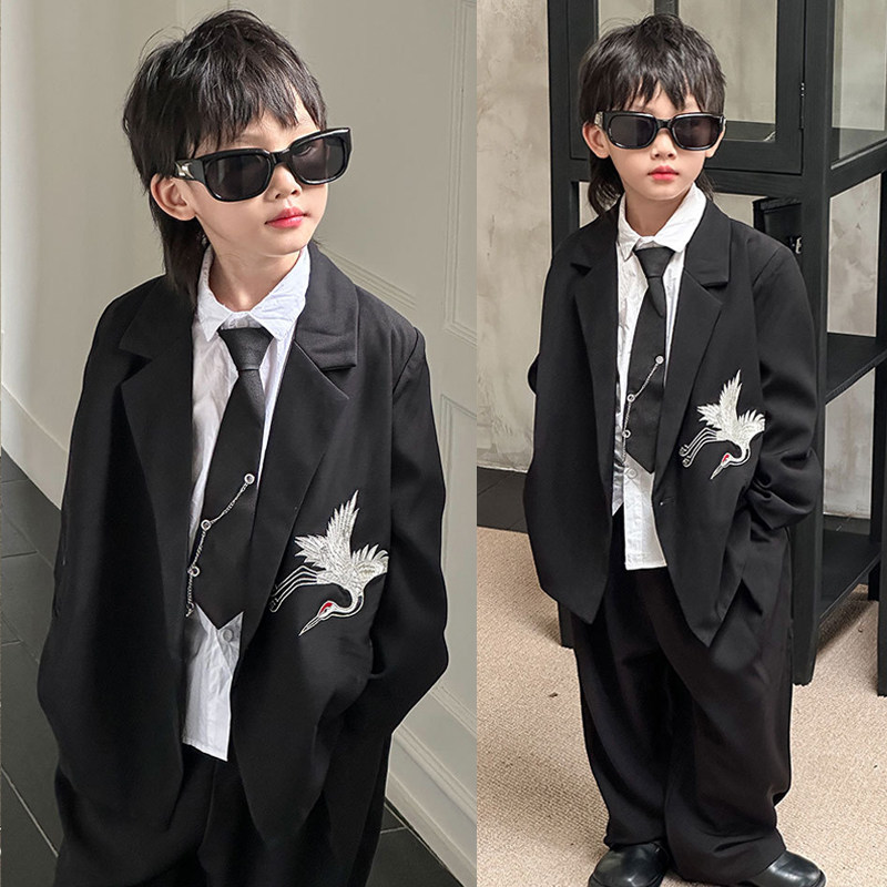 男童西装套装韩版英伦风2025新款儿童休闲西服帅气男孩礼服演出服