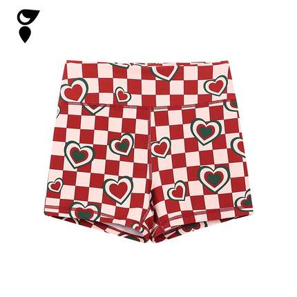 HARDSHIP｜红绿格 crossfit中强度训练裤 红绿格子透气女子花花裤