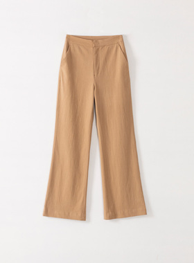 玛洛薇 M- 82179 亚麻休闲直筒长裤