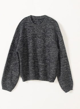 玛洛薇 M-36602 圆领蝙蝠袖宽松套头羊毛针织衫毛衣