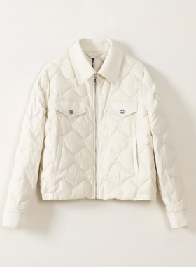 玛洛薇 M-60668 经典款90白鹅绒三防翻领羽绒服