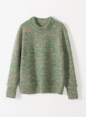 玛洛薇 M-36296 加厚花纱针织羊绒衫