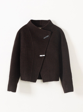 玛洛薇 M-72226 立领羊毛双面呢毛呢外套