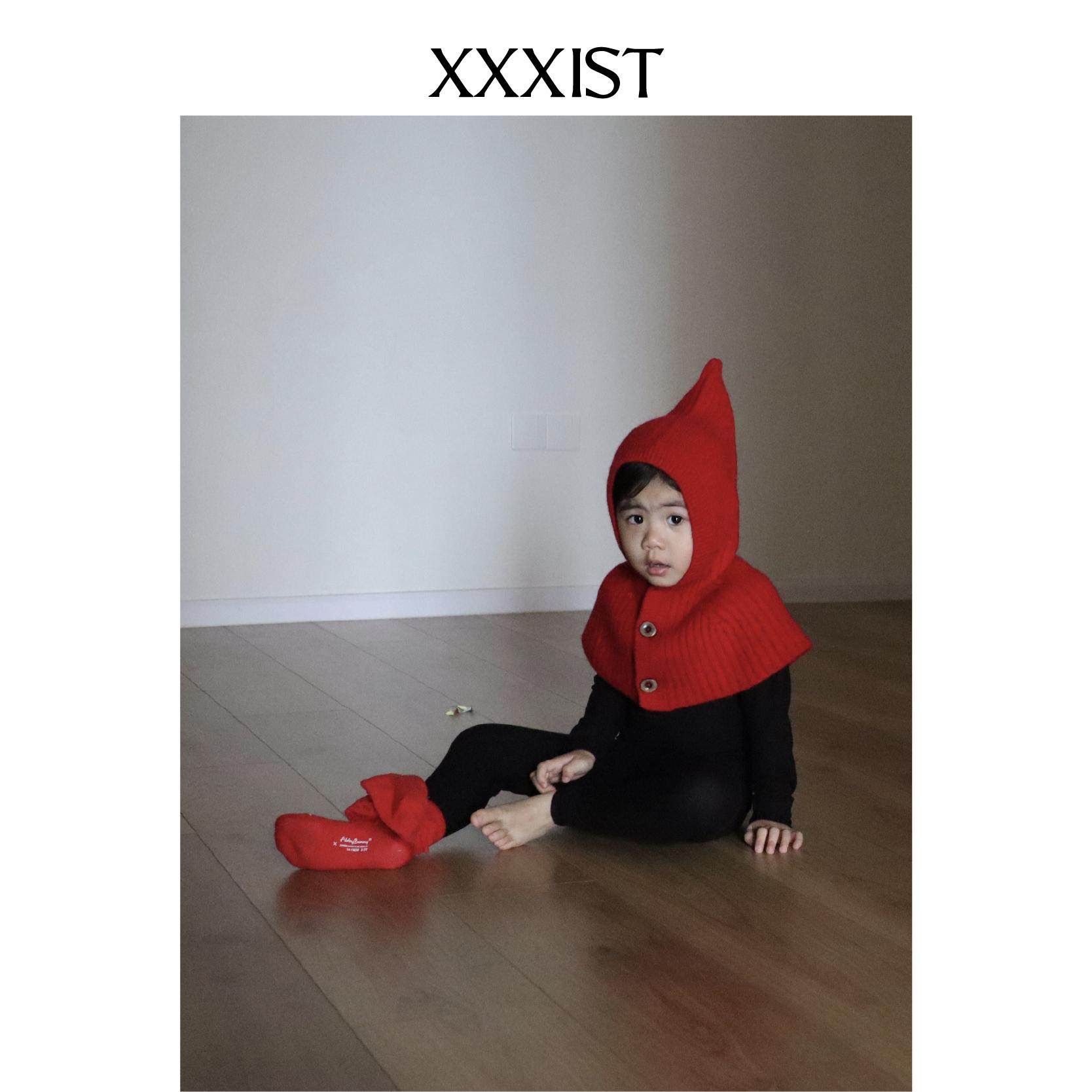 XXXIST/男宝女宝节日限定小红帽美丽诺羊毛童装小红披肩斗篷保暖
