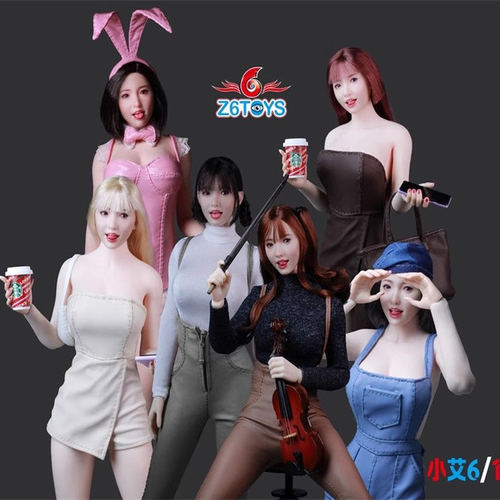 Z6TOYS1/6女兵人头雕亚洲可动