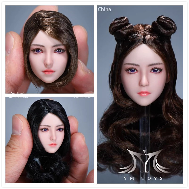 现货1/6女兵人头雕模型 YMTOYS YMT070 小苍 适配浅麦色女素体