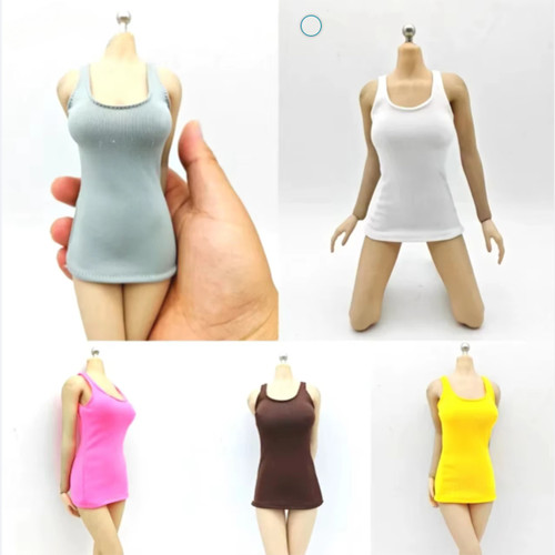 1:6女兵人衣服服装模型 多款色冰丝连衣裙欧美素体和胖体可穿现货