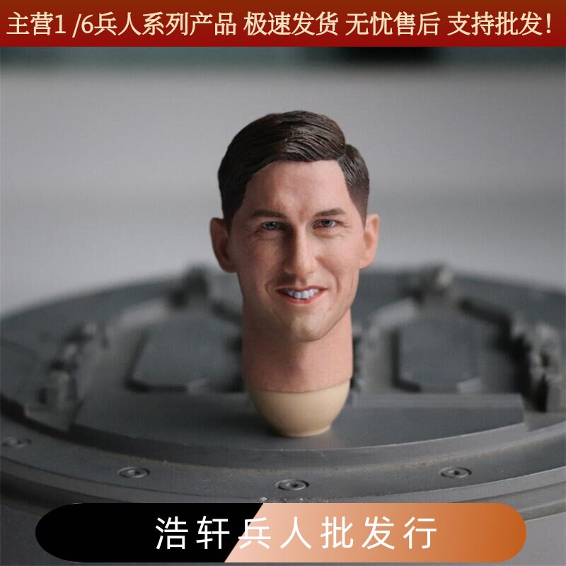 现货1/6兵人头雕模型 冬季送餐兵 小猪 头雕 非DID适配无脖男素体