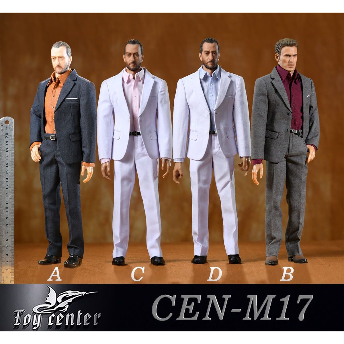centerm17休闲西装四款手办模型