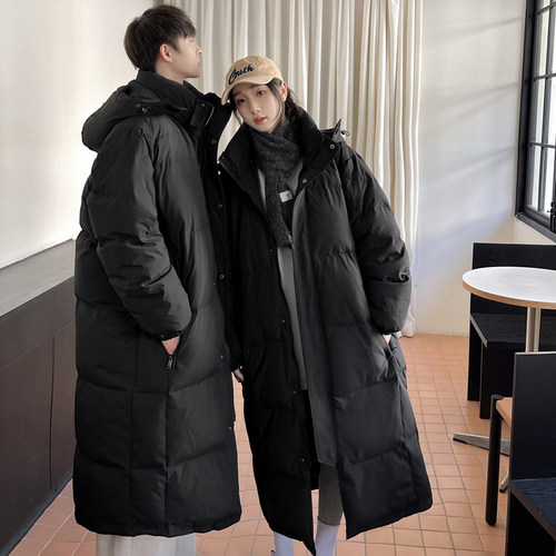 东北极寒羽绒服男女冬季防寒服加厚保暖情侣港风长款过膝大衣外套