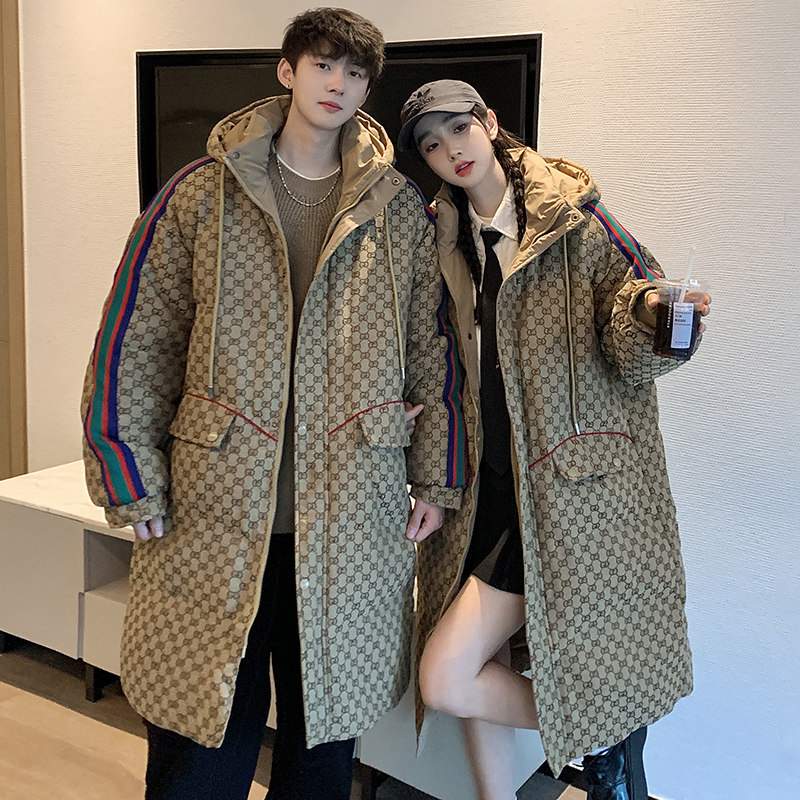 羽绒服男冬季加厚防寒保暖美式潮牌港风国潮同款女情侣款长款过膝