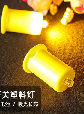 LED电子灯创意开关塑料灯手工灯笼灯蜡烛灯暖光小灯泡纽扣电池灯