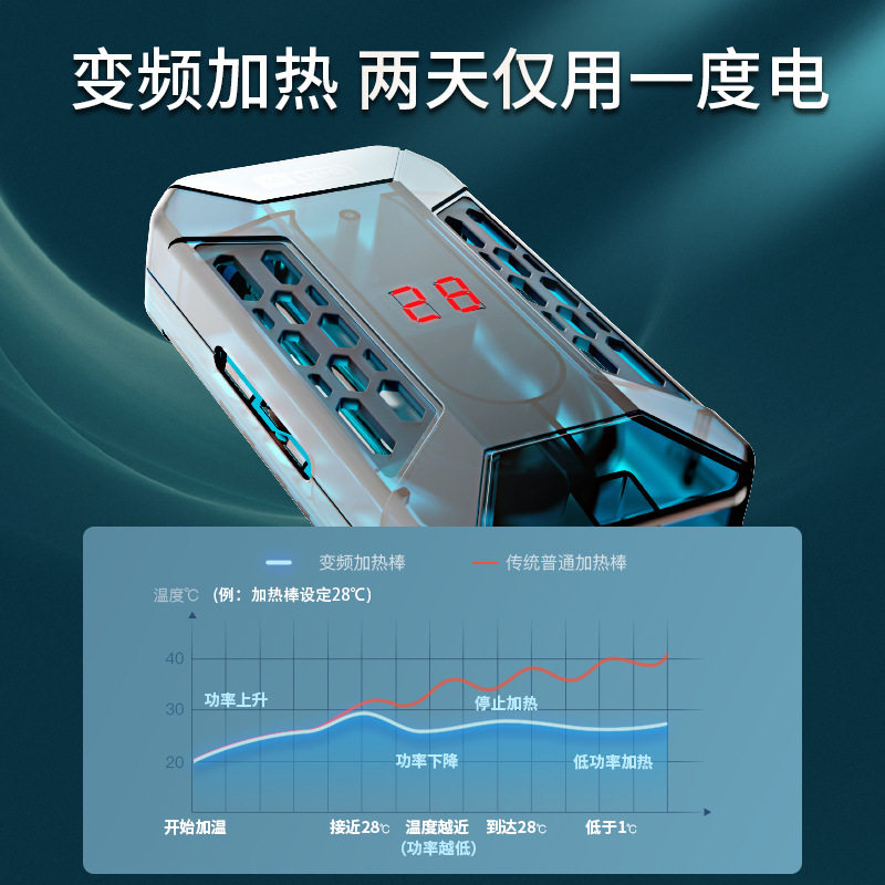 yee乌龟加热棒加温棒小型鱼缸自动恒温迷你防爆低水位超短电热棒