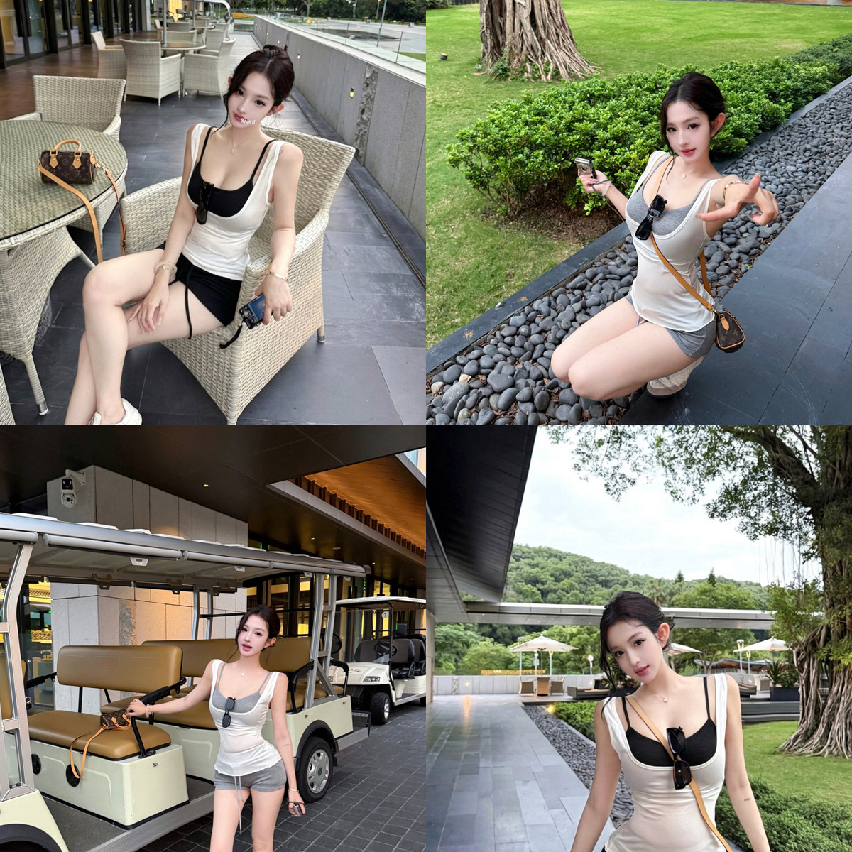 两件套女春夏吊带背心图片