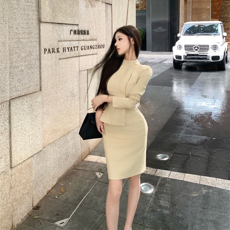 外套上衣女通勤半裙两件套装