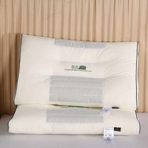 新款全棉草本决明子枕头枕芯自然睡眠护颈枕头枕芯48x74