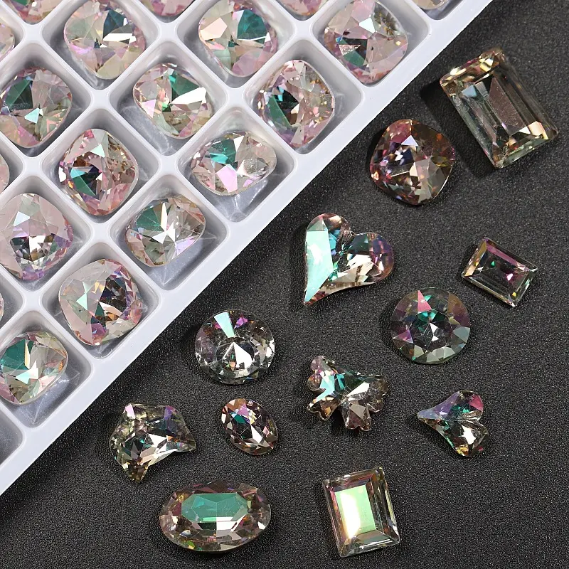 包邮梧州K9料夜光粉肥方歪心钻夜光绿冰糖尖底美甲钻饰耳钉辅料,彩妆/香水/美妆工具,指甲装饰,淘宝优惠券,粉丝福利购,淘宝优惠卷