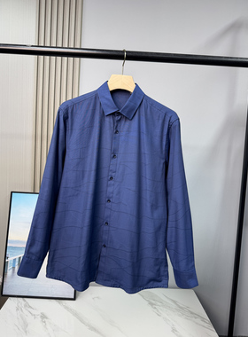 加绒款 清仓捡漏品牌库存尾货男装蓝色保暖衬衫男长袖冬季寸衫