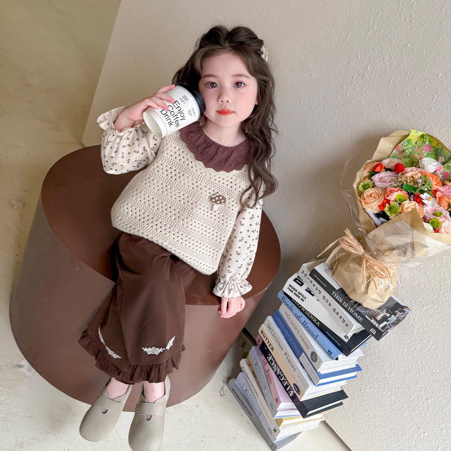 女童马甲三件套春秋款
