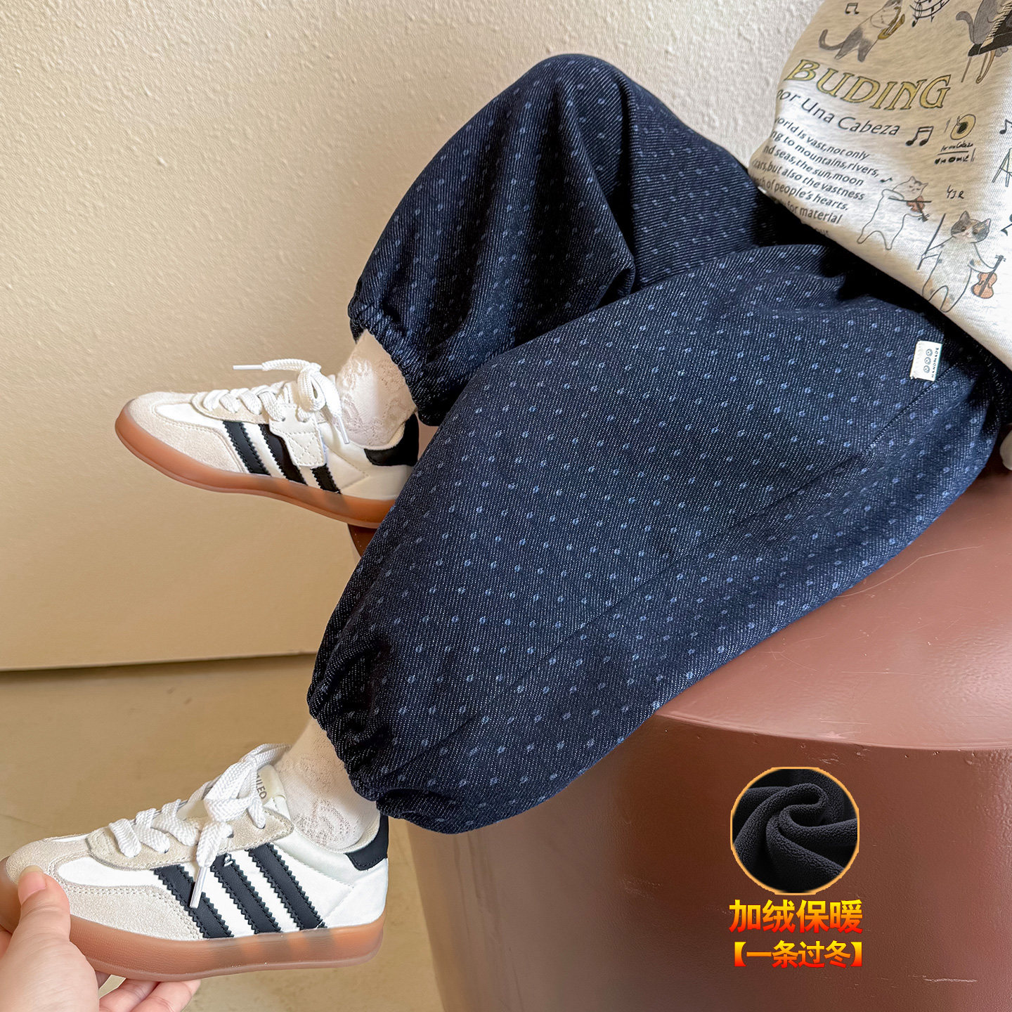 女童加绒牛仔裤秋季宝宝束脚百搭灯笼裤儿童裤子宽松哈伦裤秋冬款,童装/婴儿装/亲子装,裤子,淘宝优惠券,粉丝福利购,淘宝优惠卷