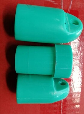 伸缩杆晾衣杆配件一头伸缩杆配件塑料头塑料帽绿色塑料头