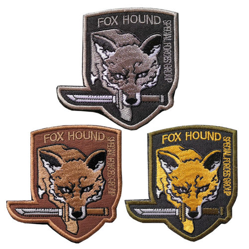 潜龙谍影fox hound刺绣章军迷配件背包贴个性徽章绣花章补丁现货