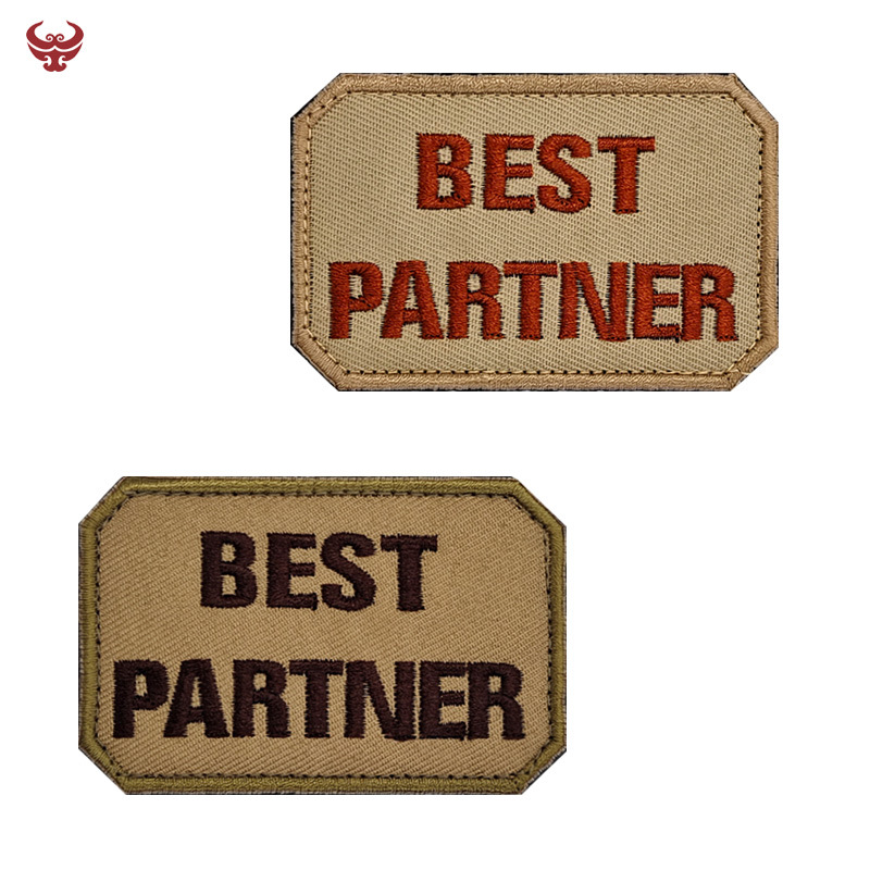 亚马逊热销 best partner魔术贴章刺绣布贴趣味补丁带勾环徽章
