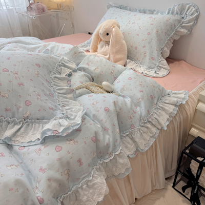 双层纱亲肤纯棉床品四件套