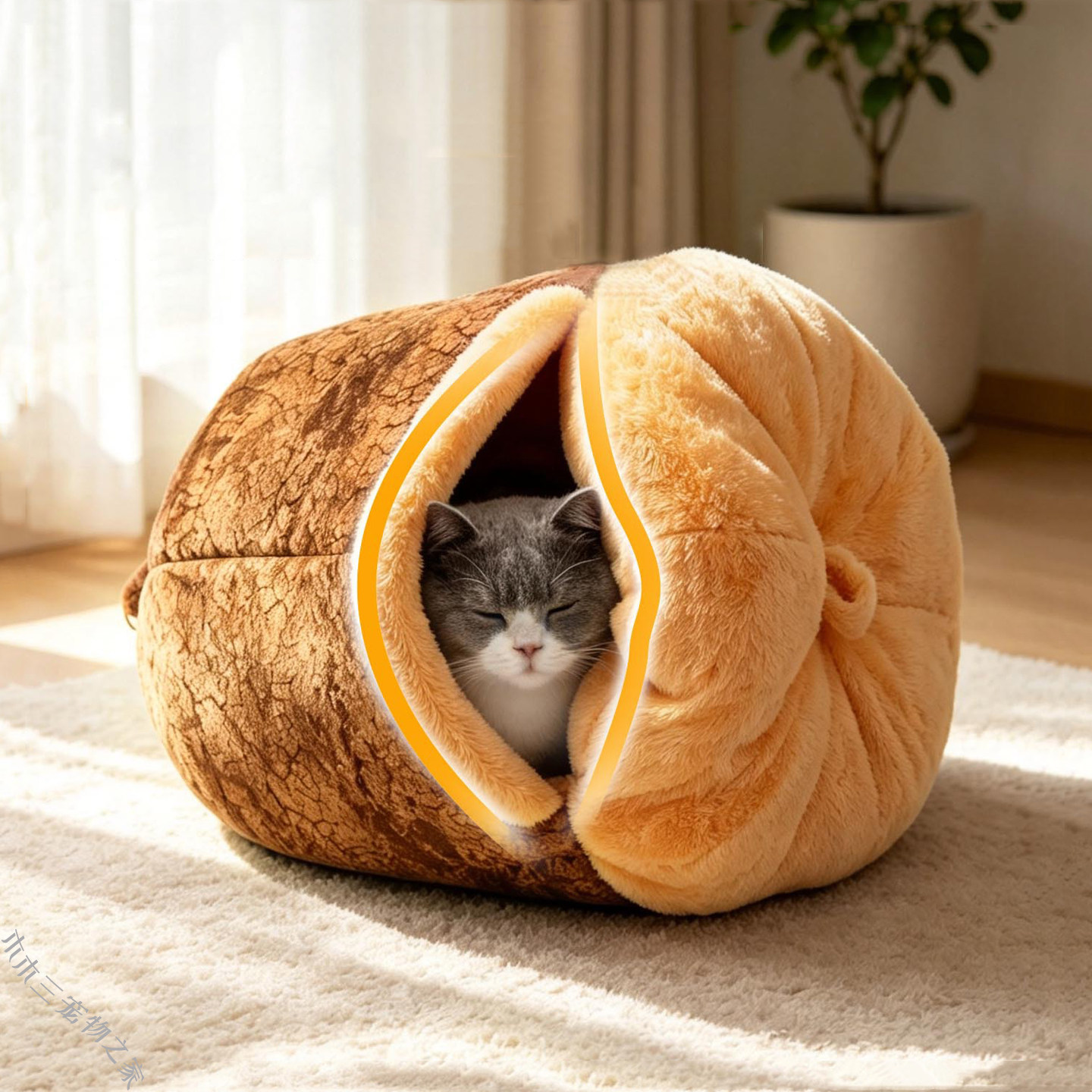 秋冬保暖金杯栎猫狗窝封闭式房子