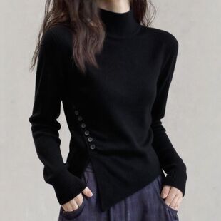 不起球大朗东莞打底针织衫桐乡广州狼新款女十三行义乌半高领毛衣