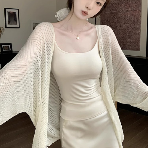 广州十三行女装高端大朗不起球正品开衫针织衫毛衣外套深圳南油夏