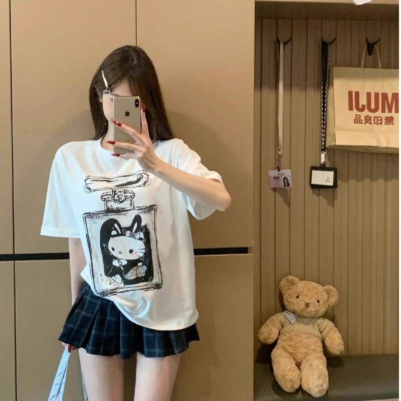 山东青岛即墨短袖卫衣女款纯棉2025广东市十三行t恤女装虎门高货