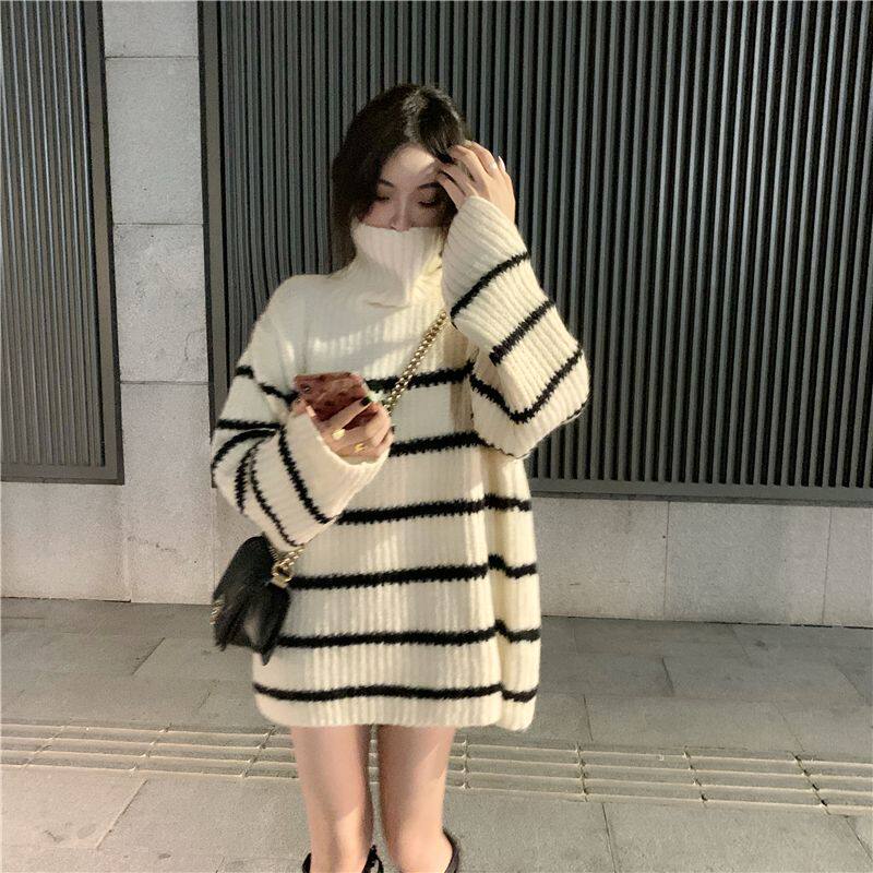 东菀大朗毛织大朗大郎毛衣旗舰店女出口新款秋冬半高领针织衫女羊