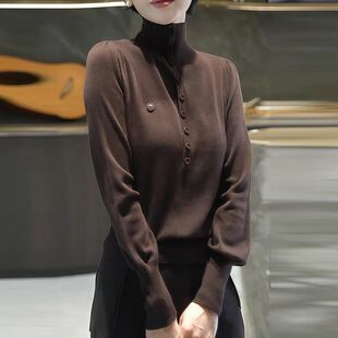 杭州四季青女装广州十三行高端欧货温柔风时髦修身显瘦打底针织衫