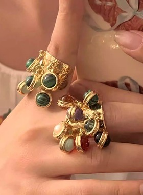 天然宝石高级流苏琉璃多吊坠复古