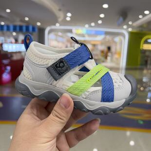 江博士专柜正品2026新款夏男宝包头凉鞋二段透气防滑学步鞋机能鞋