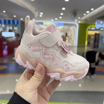 专柜正品江博士2025年冬款二段女童加绒运动鞋保暖高帮鞋轻防滑