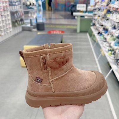 专柜正品江博士2025年冬款二段女童加绒雪地靴保暖高帮鞋轻防滑