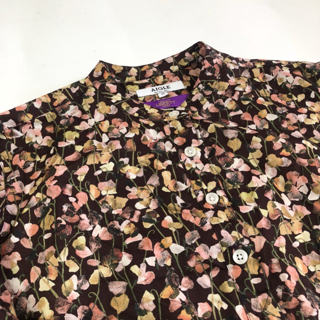 春秋aigle艾高印花衬衫女士shatiw女印花长袖衬衣n7971 n7972