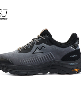 SJ男士低帮防水透气防滑耐磨减震厚底越野抓地爬山旅行徒步鞋MANU