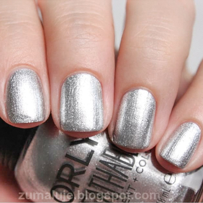 美国orly指甲油12free高级金属银2010004镜面摇滚银色elixir免烤