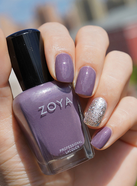 美国ZOYA指甲油10free微闪莲花丁香深紫色ZP590高贵lotus紫罗兰