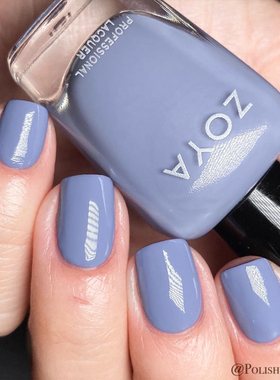 美国zoya指甲油10free配方zp1102灰蓝浅蓝色AUSTIN浅牛仔蓝免烤
