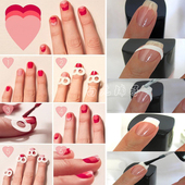 指甲法式 半月反法式 贴 圆圈贴 美甲贴纸 大v贴 微笑线 波浪贴 美