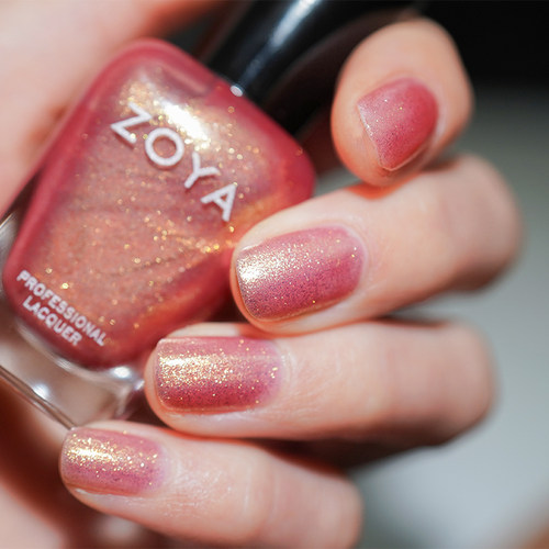 ZOYA指甲油10free配方ZP671 Tinsley沙金玫瑰人鱼姬色网红少女