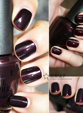 美国正品OPI指甲油I43黑樱桃车厘子色指甲油Black Cherry Chutney