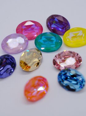 施家4120椭圆水晶14×10一颗手工串珠DIY美甲钻