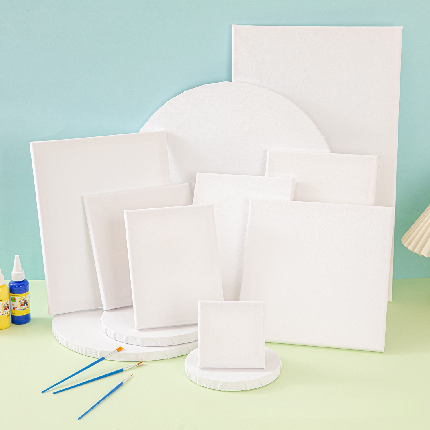 油画板纯棉油画布帆布油画框丙烯内框手绘diy正方形空白油画框